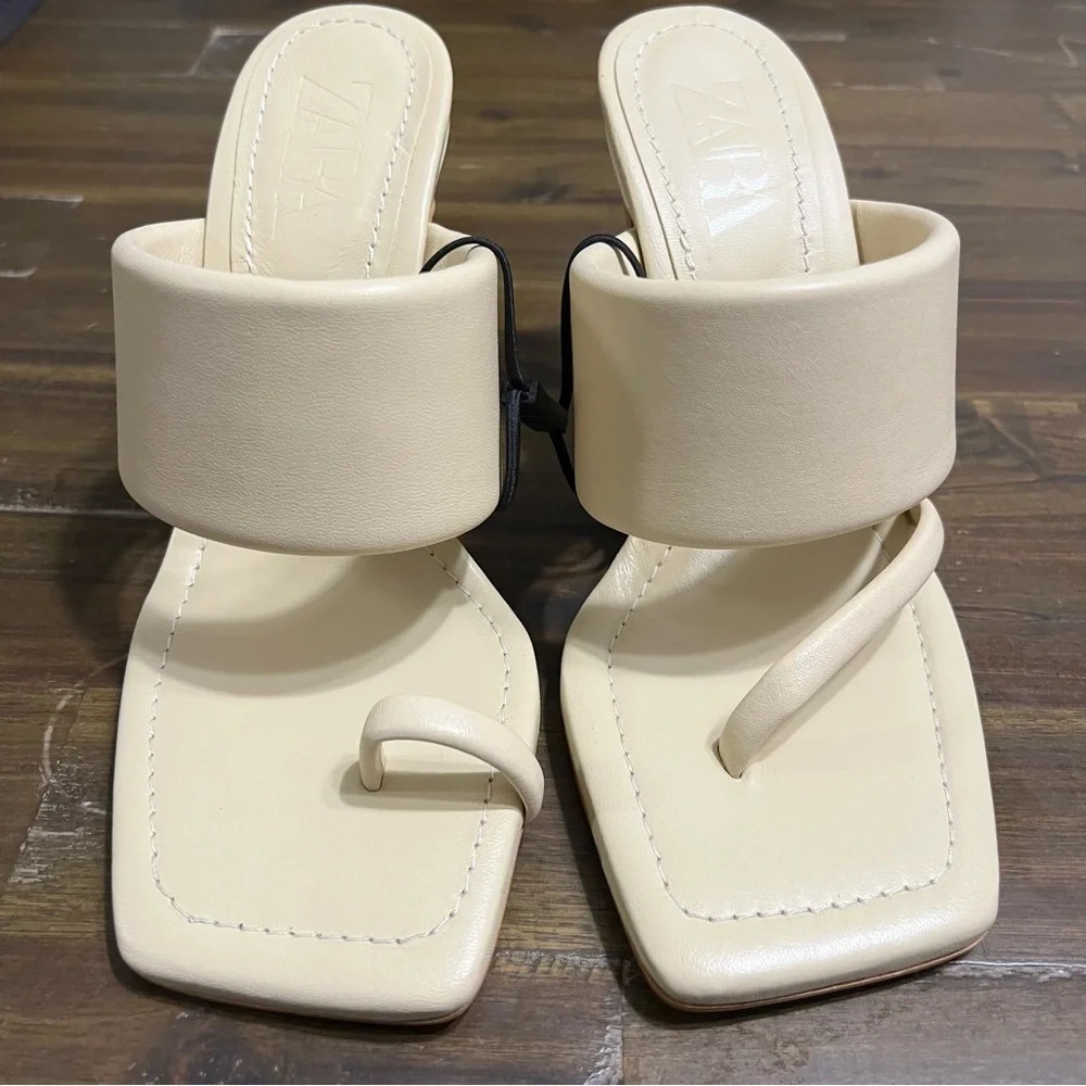 Zara Asymmetrical Toe Strap Heels - Picture 5 of 11